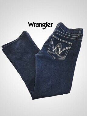 WRANGLER Dark Indigo Bootcut Jeans  - 7/8